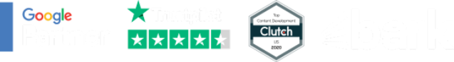 Google Partner, Trustpilot, Clutch, Bark